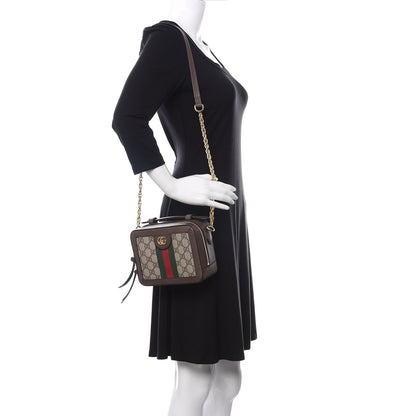 Gucci GG Supreme Monogram Mini Ophidia Top Handle Shoulder Bag Brown 2 of 10