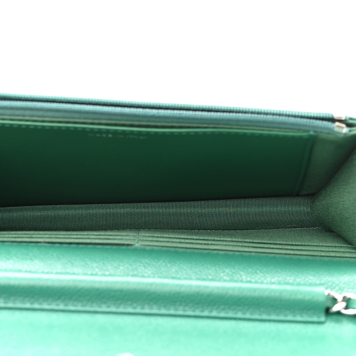Chanel Caviar Quilted Wallet On Chain WOC Green 5 of 12