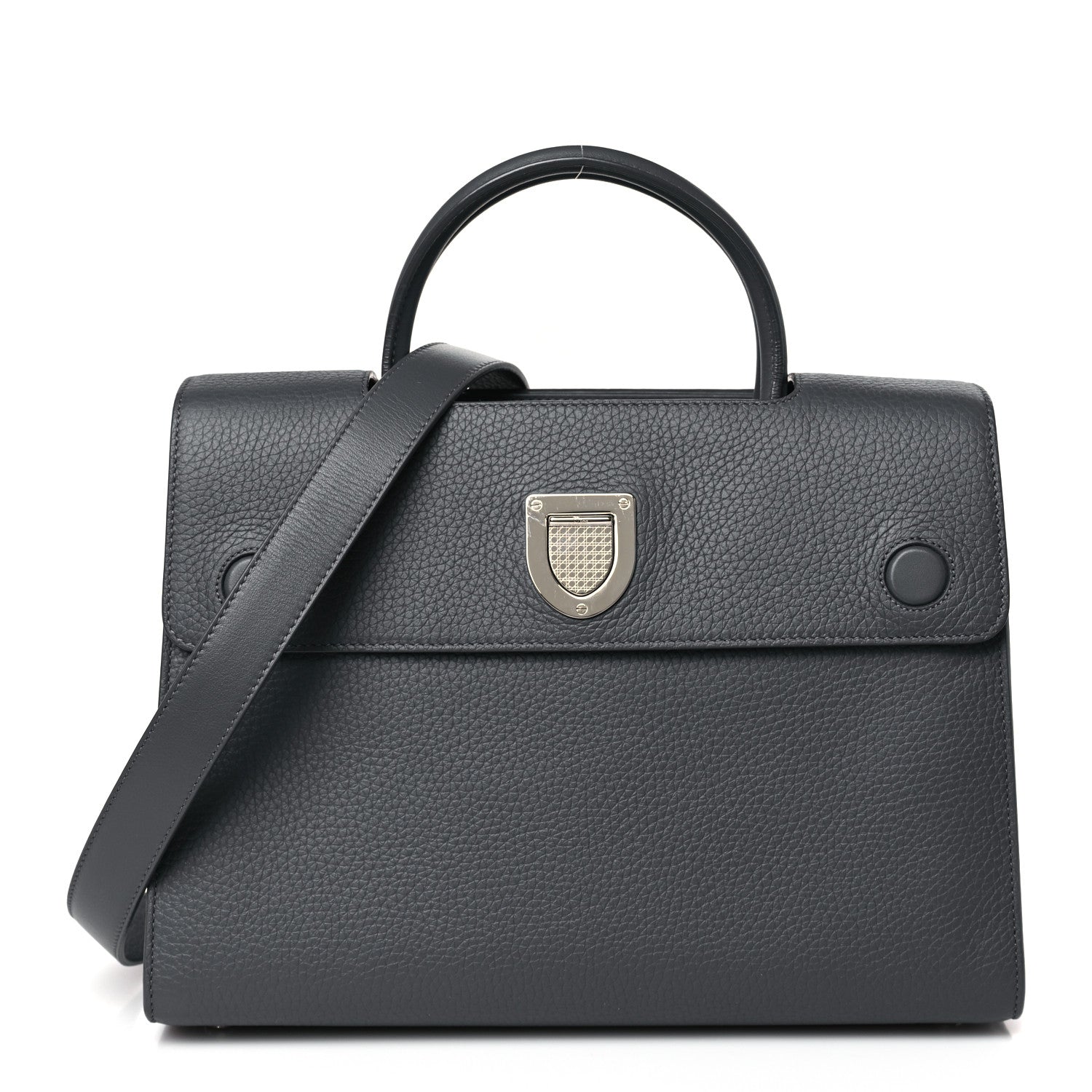 Christian Dior Bullcalf Large Diorever Flap Meteorite Grey 1 of 11