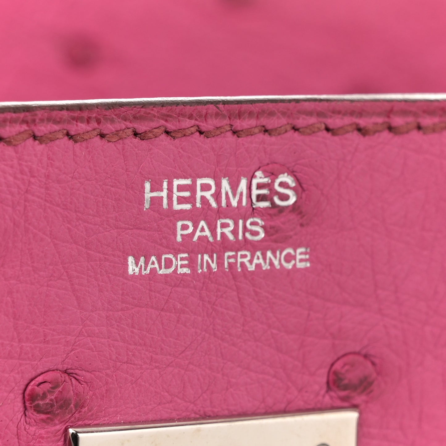 Ostrich Birkin 30 Fuchsia