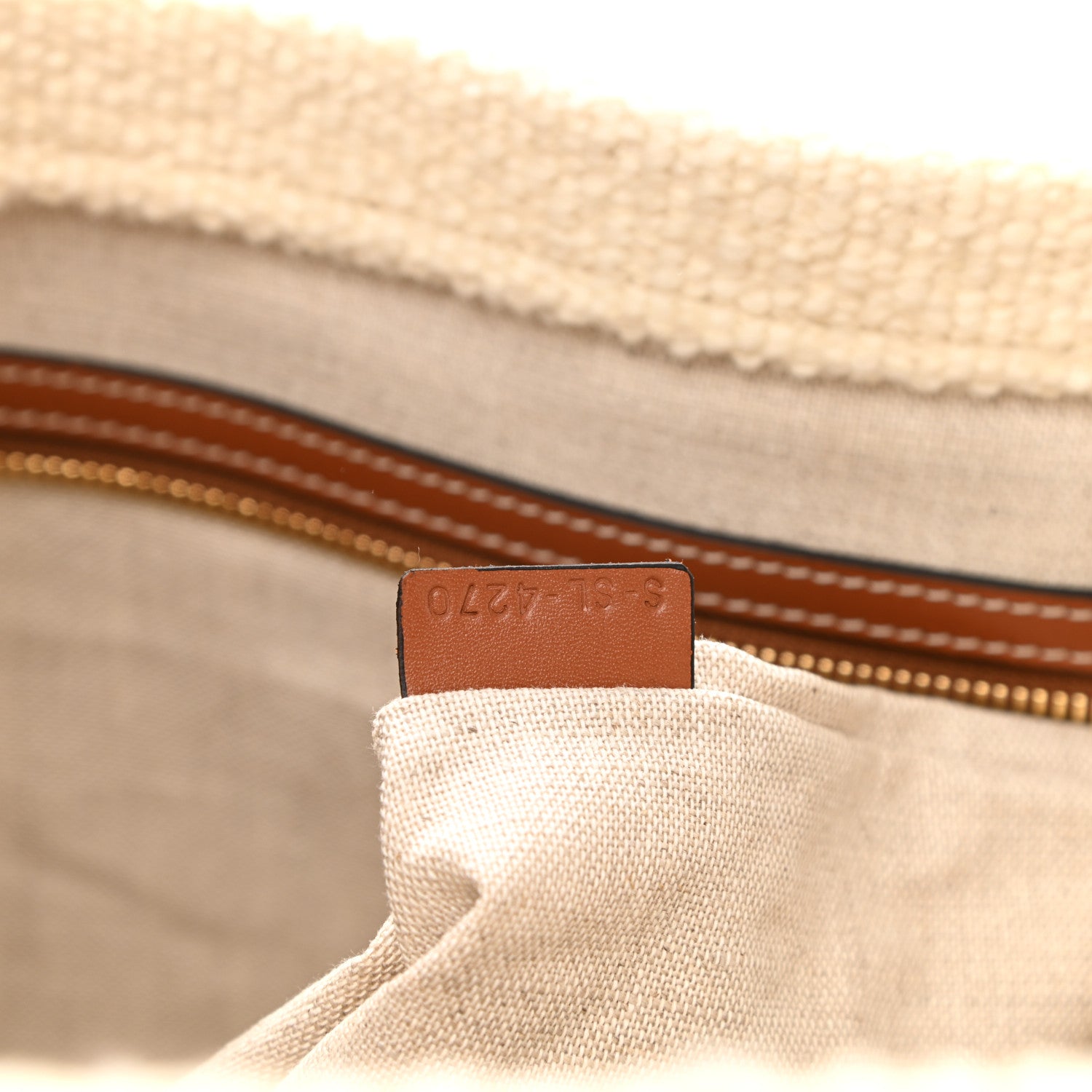 Celine Plein Soleil Textile Calfskin Horizontal Cabas Natural Tan Black 7 of 11