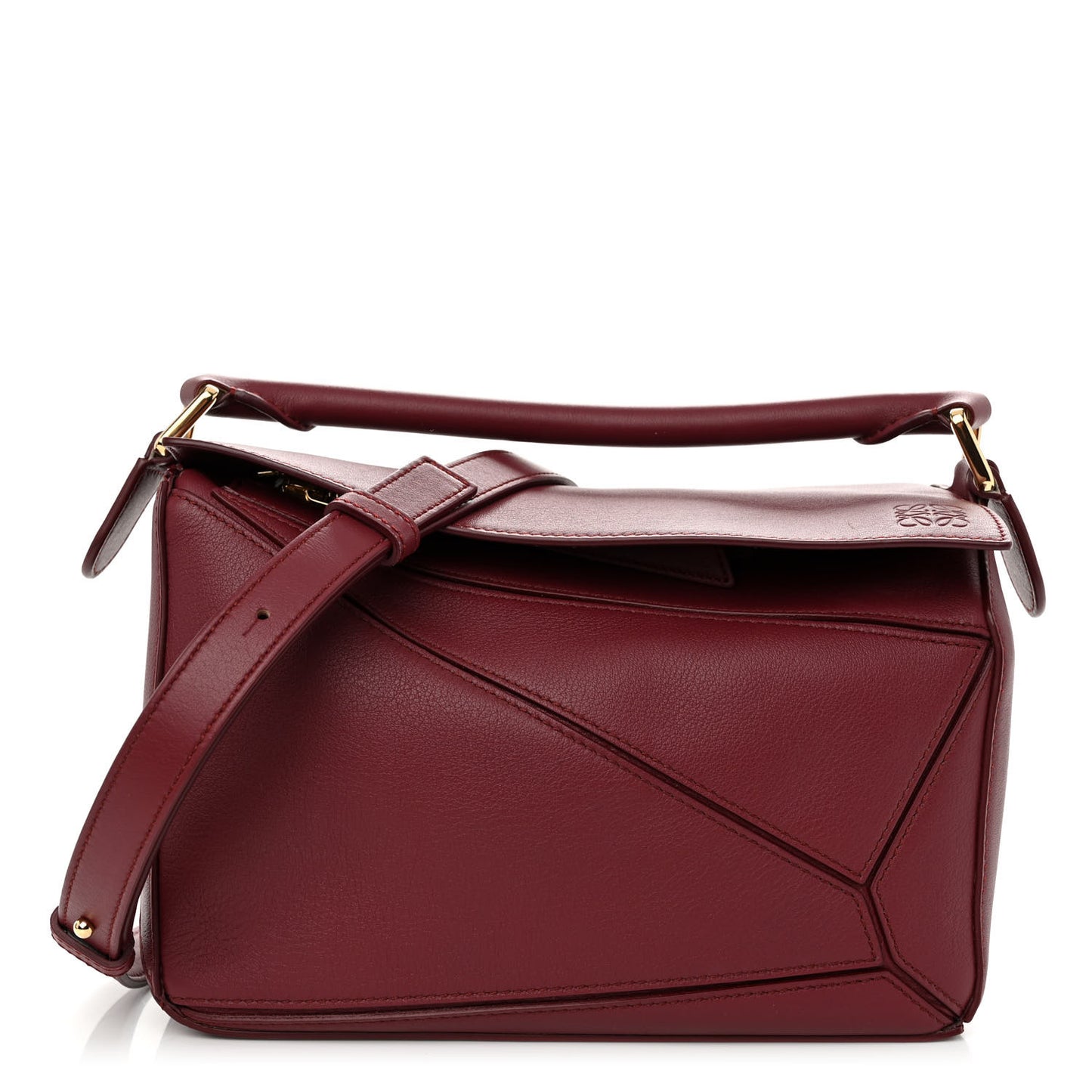 Calfskin Small Puzzle Bag Wine