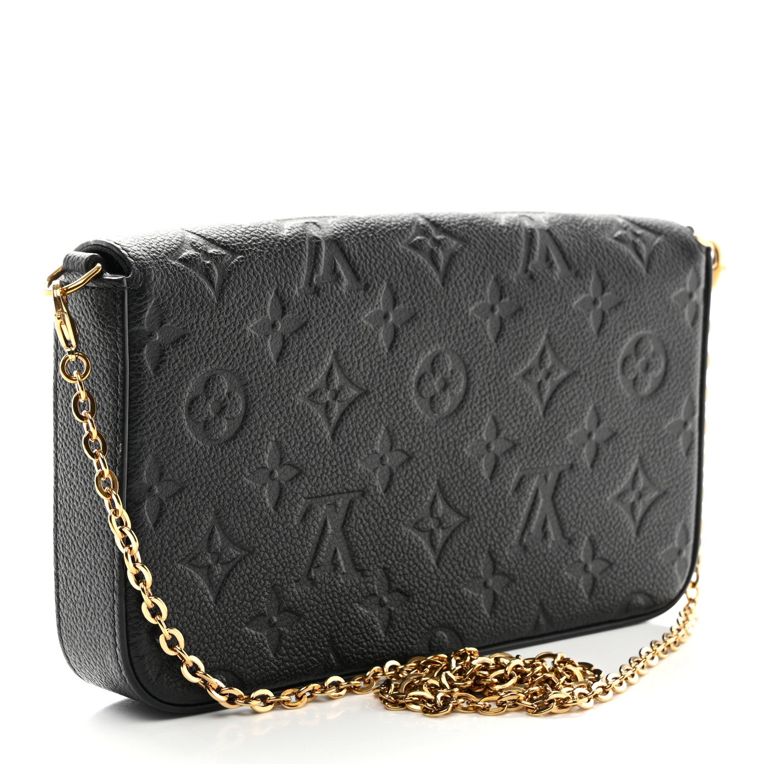 Louis Vuitton Empreinte Pochette Felicie Chain Wallet Black 3 of 9
