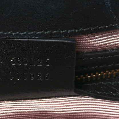 Gucci Suede Medium Arli Flap Shoulder Bag Blue Ink Black 7 of 11