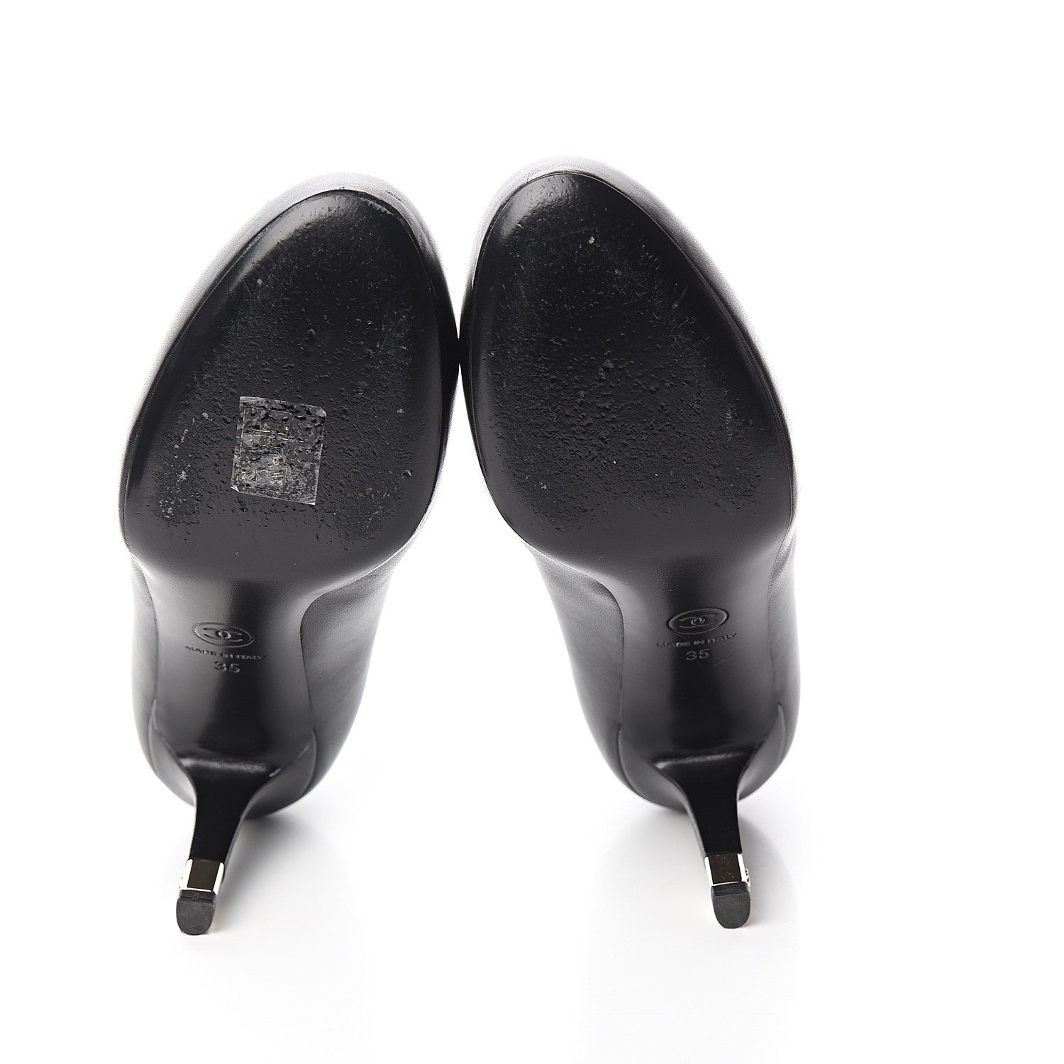 Chanel Lambskin CC Pumps 35 Black 5 of 10