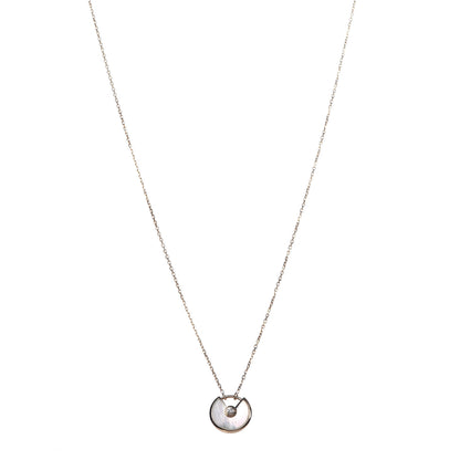 Cartier 18K Yellow Gold Diamond Mother of Pearl XS Amulette de Cartier Pendant Necklace 1 of 6
