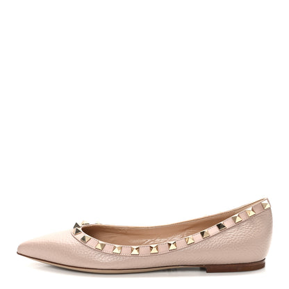 Valentino Garavani Nappa Rockstud Ballerina Flats 36 Poudre 1 of 10