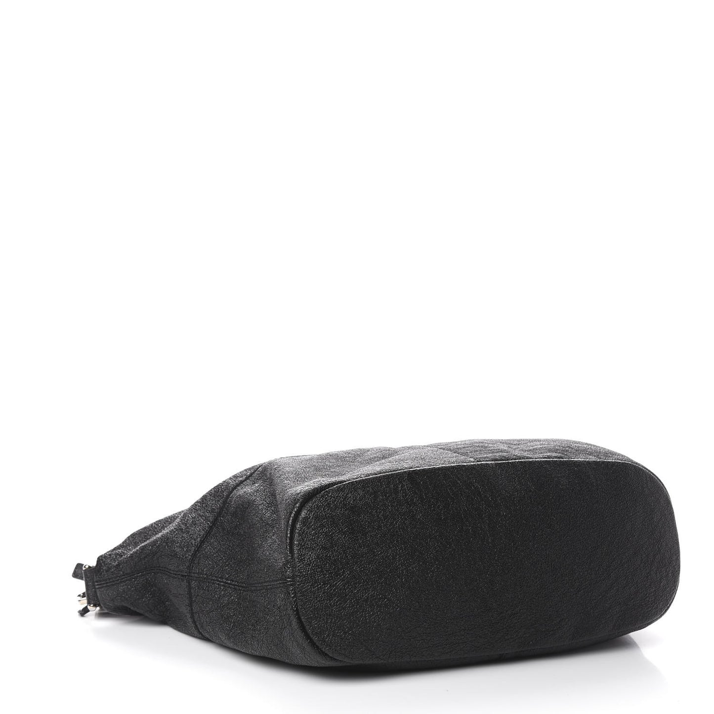 Glazed Pebbled Calfskin Medium Nightingale Black