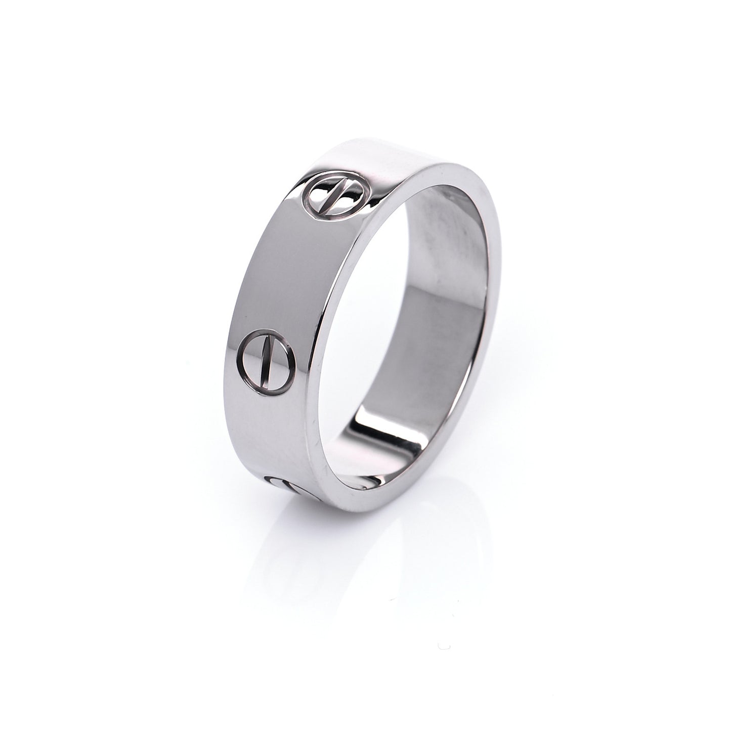 18K White Gold 6mm LOVE Ring 59 8.75