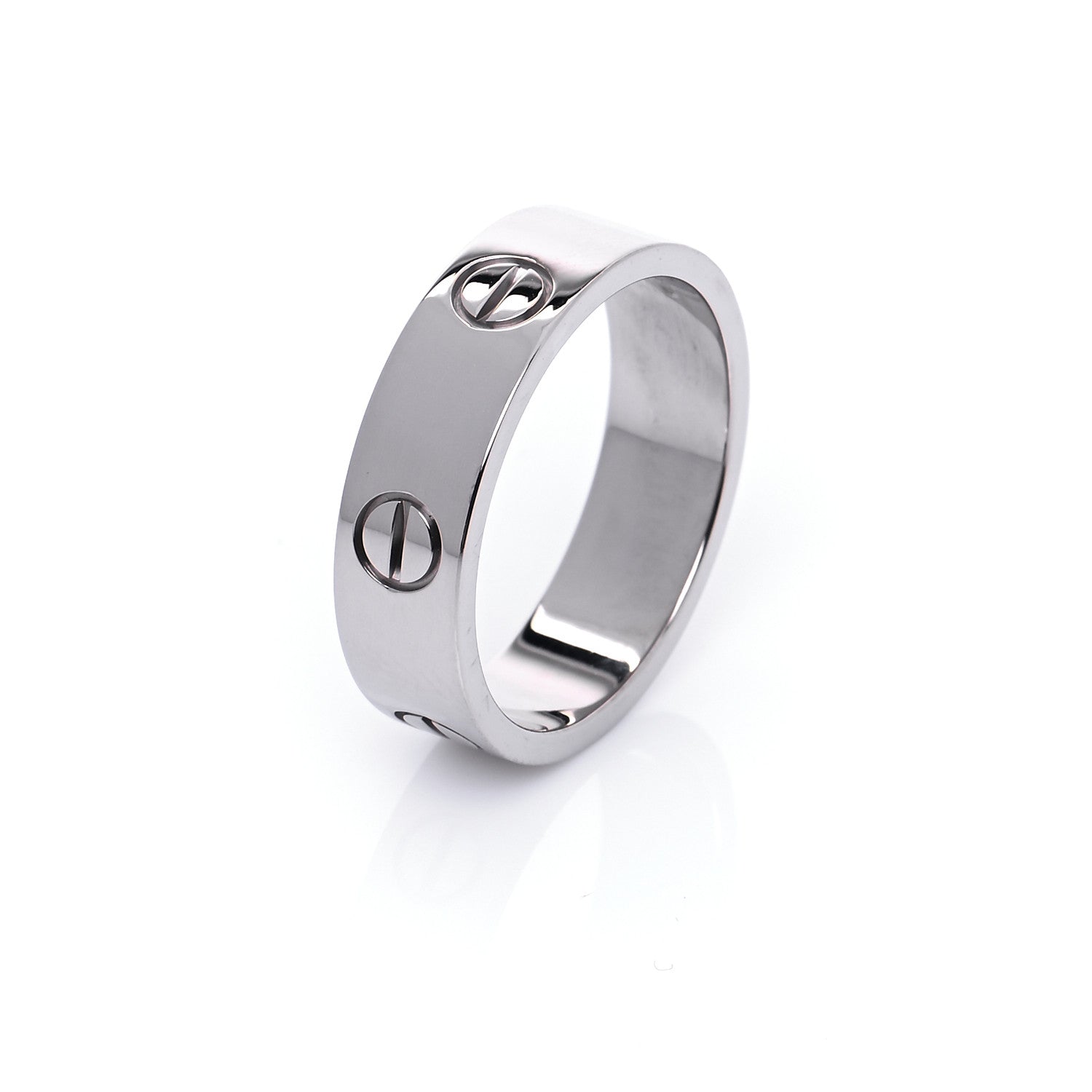 Cartier 18K White Gold 6mm LOVE Ring 59 8.75 6 of 7
