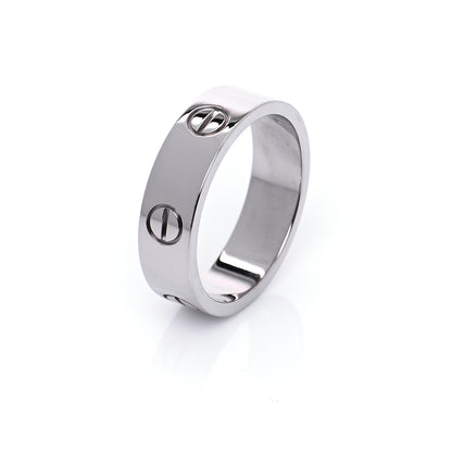 Cartier 18K White Gold 6mm LOVE Ring 59 8.75 6 of 7