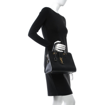 Saint Laurent Smooth Calfskin Small Monogram Cabas Black 3 of 10