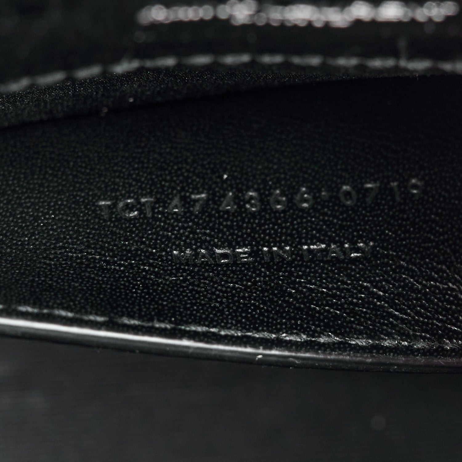 Saint Laurent Calfskin Crocodile Embossed Small Classic Monogram Kate Tassel Satchel Black 8 of 12