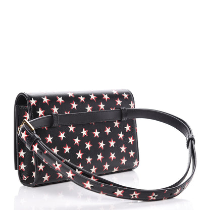 Saint Laurent Smooth Calfskin Star Print Monogram Kate Belt Bag Black Ivory Red 3 of 9
