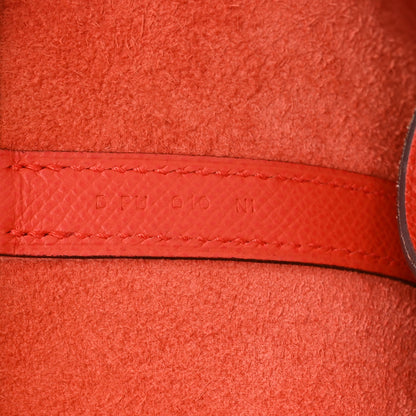 Hermes Epsom Tressage De Cuir Picotin Lock 22 MM Rouge Coeur Bleu du Nord Rouge H 7 of 10