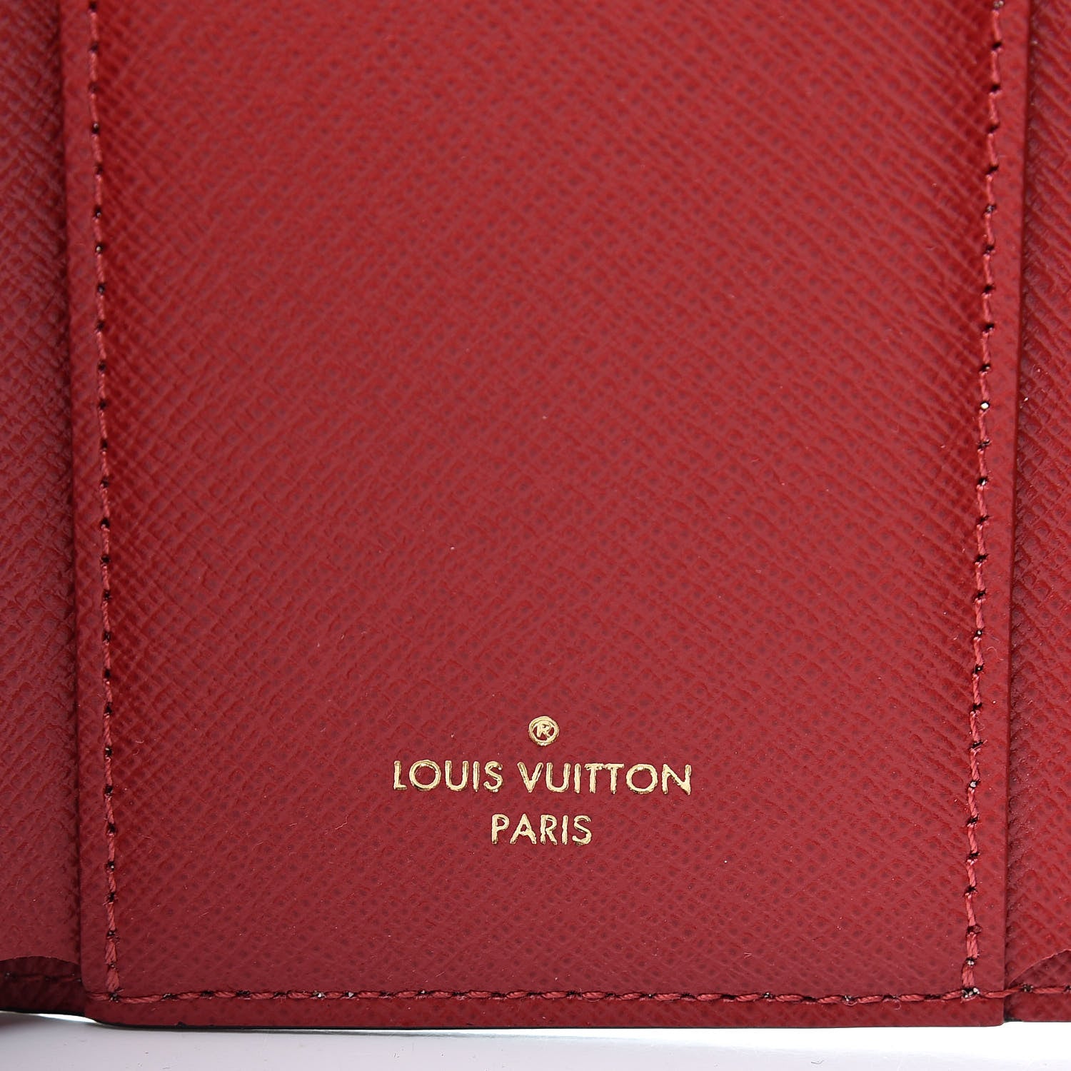 Louis Vuitton Damier Ebene Victorine Wallet Red 6 of 9
