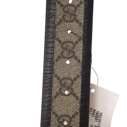 Gucci GG Plus Monogram Niagara Lux Calfskin Interlocking G 40mm Belt 90 36 Beige Ebony Cocoa 5 of 6