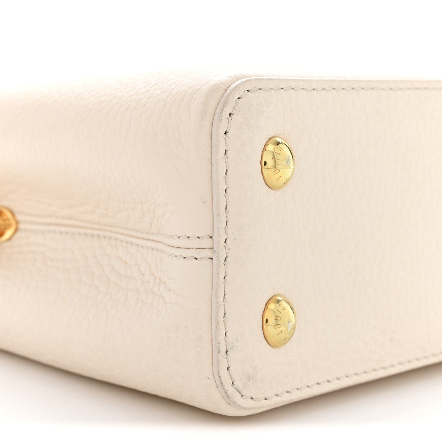 Louis Vuitton Taurillon LV Capucines Mini Blush Olyme Blue White 7 of 9