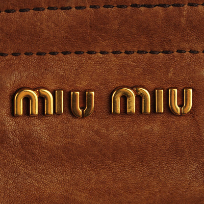 Miu Miu Ostrich Aviator Hobo Beige 6 of 9