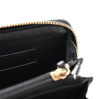 Chanel Caviar Quilted Medium Filigree Zip Around Wallet Black 9 of 11