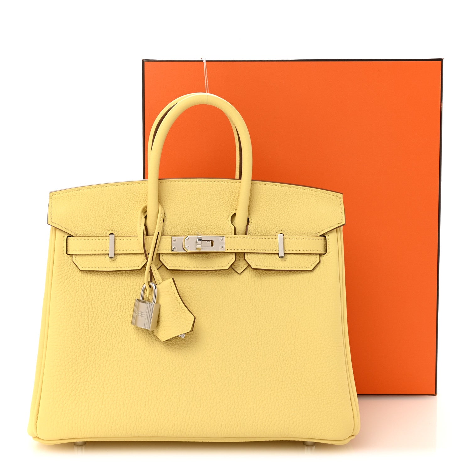 Hermes Togo Birkin 25 Jaune Poussin 11 of 11