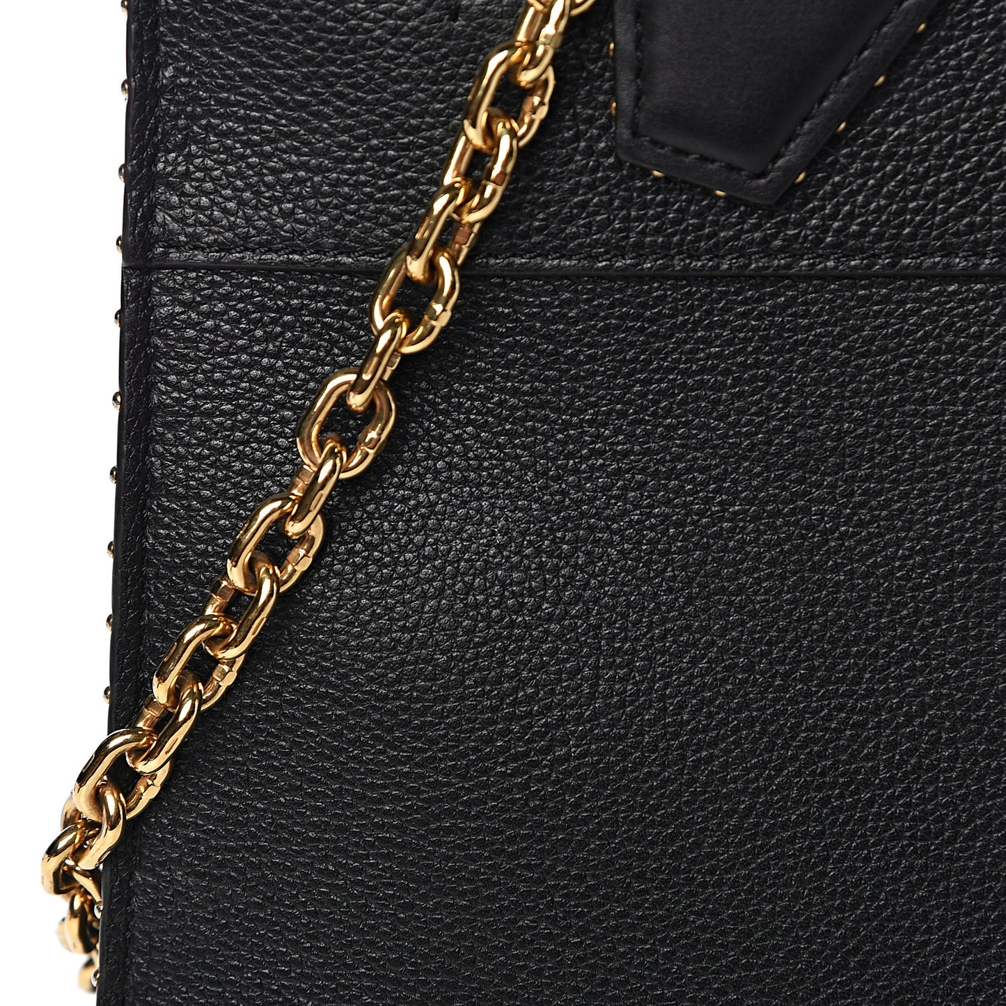 Calfskin Studded City Steamer MM Black