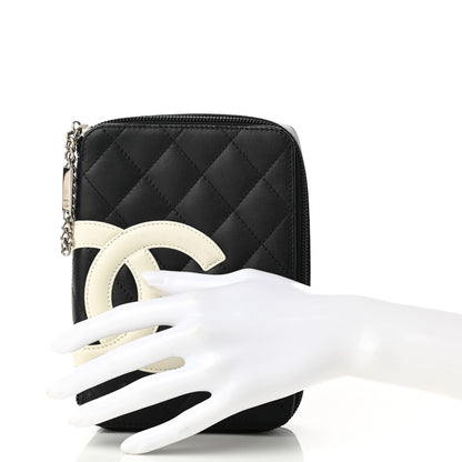 Chanel Calfskin Quilted Cambon Zip Around Cosmetic Pouch Black 2 of 10