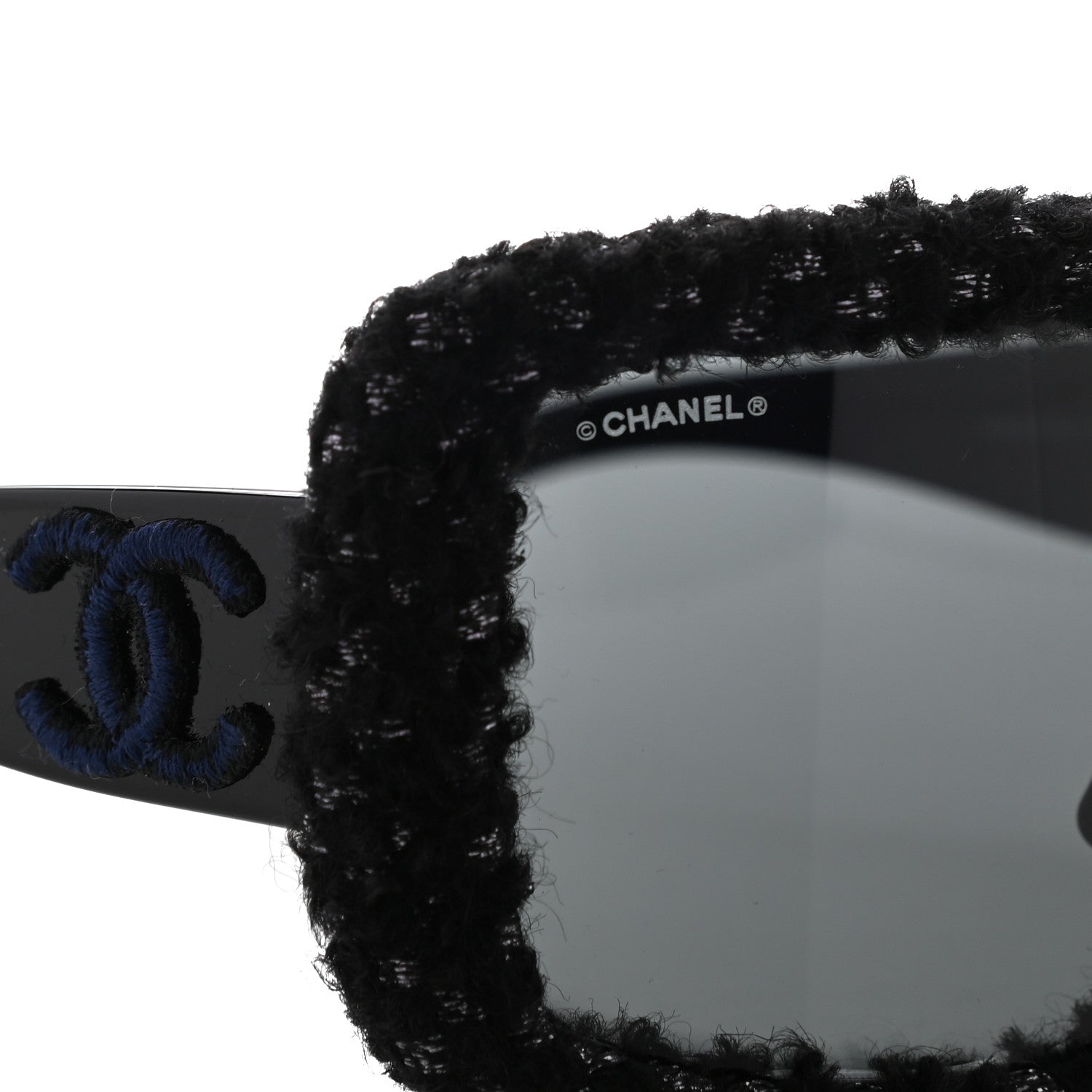 Chanel Tweed Shield Sunglasses 71367 Black 7 of 8