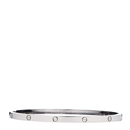 Cartier 18K White Gold Small LOVE Bracelet 19 3 of 7