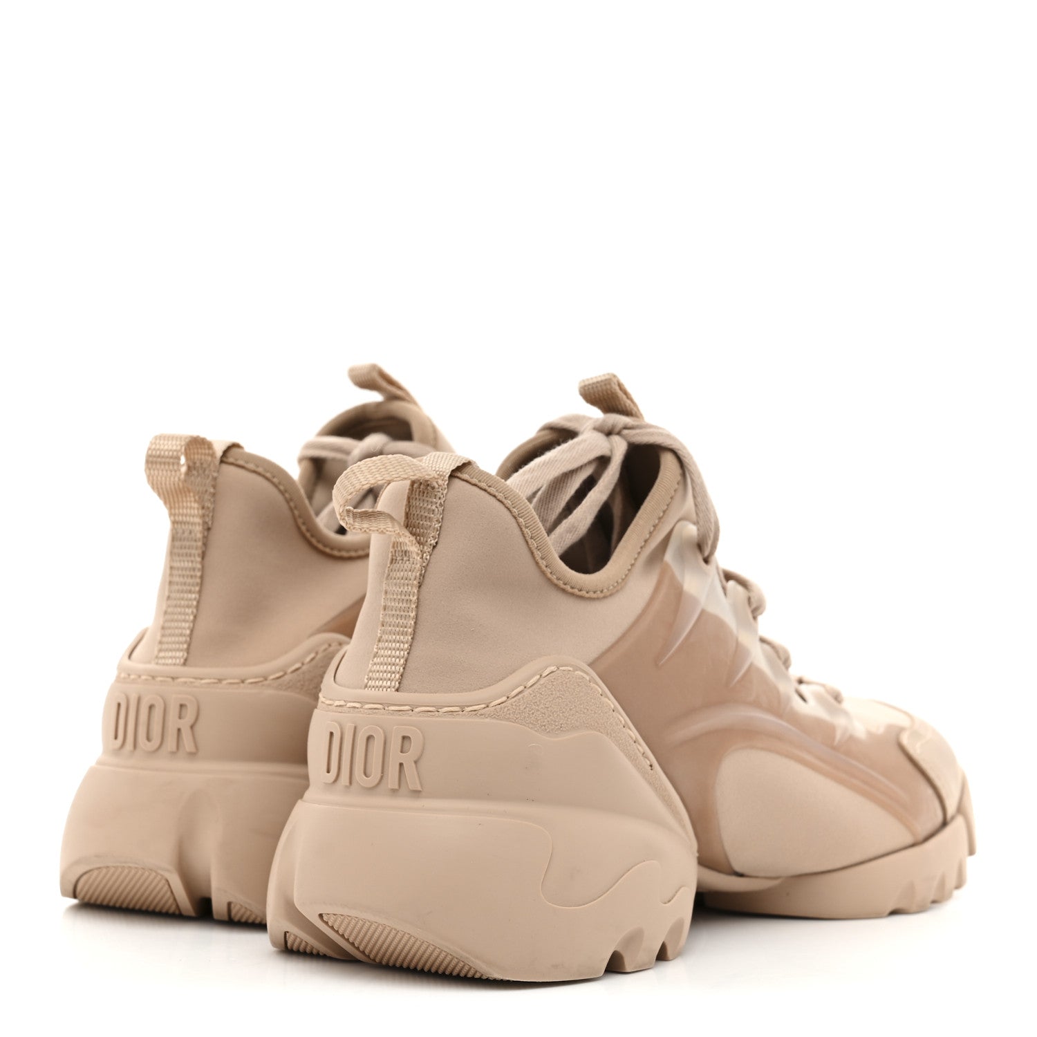 Christian Dior Neoprene Rubber Womens D-Connect Sneakers 36 Nude 4 of 9