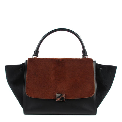 Celine Pony Hair Smooth Calfskin Medium Tri-Color Trapeze 1 of 8