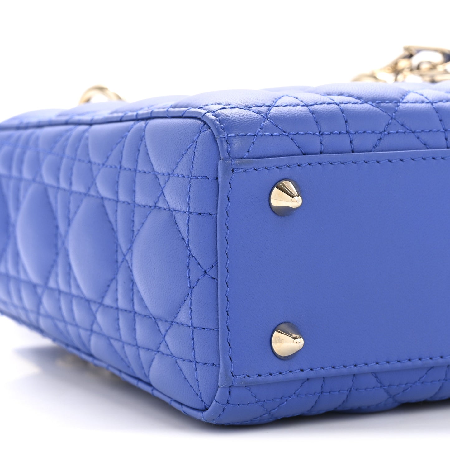 Lambskin Cannage Small My ABCDior Lady Dior Blue
