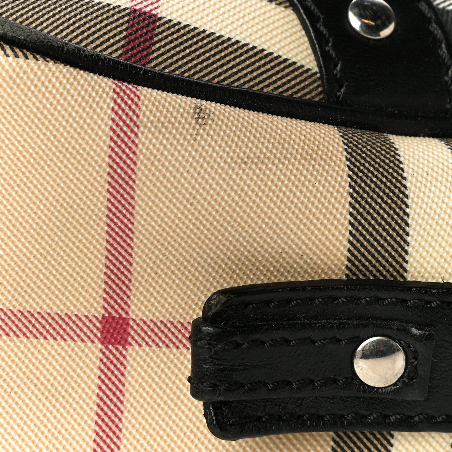 House Check Studded Bowler Black