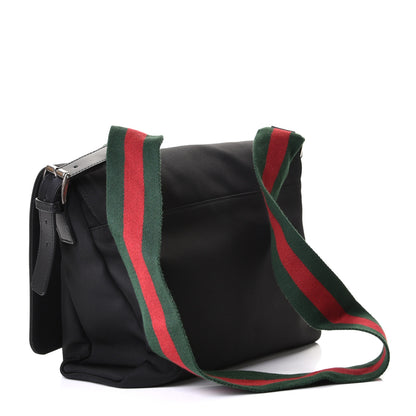 Gucci Techno Canvas Web Large Flap Messenger Bag Black 2 of 5