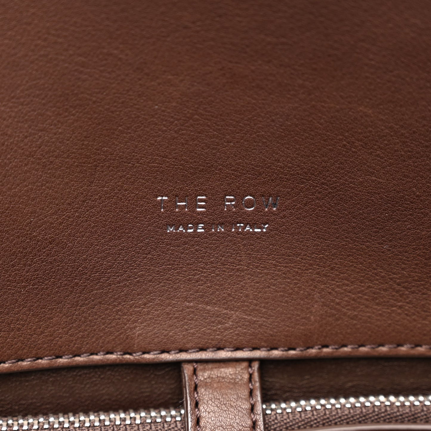 Polished Saddle Calfskin EW Margaux Dark Chocolate