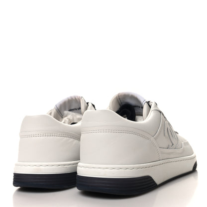 Chanel Calfskin CC Womens Sneakers 38 White Black 4 of 9