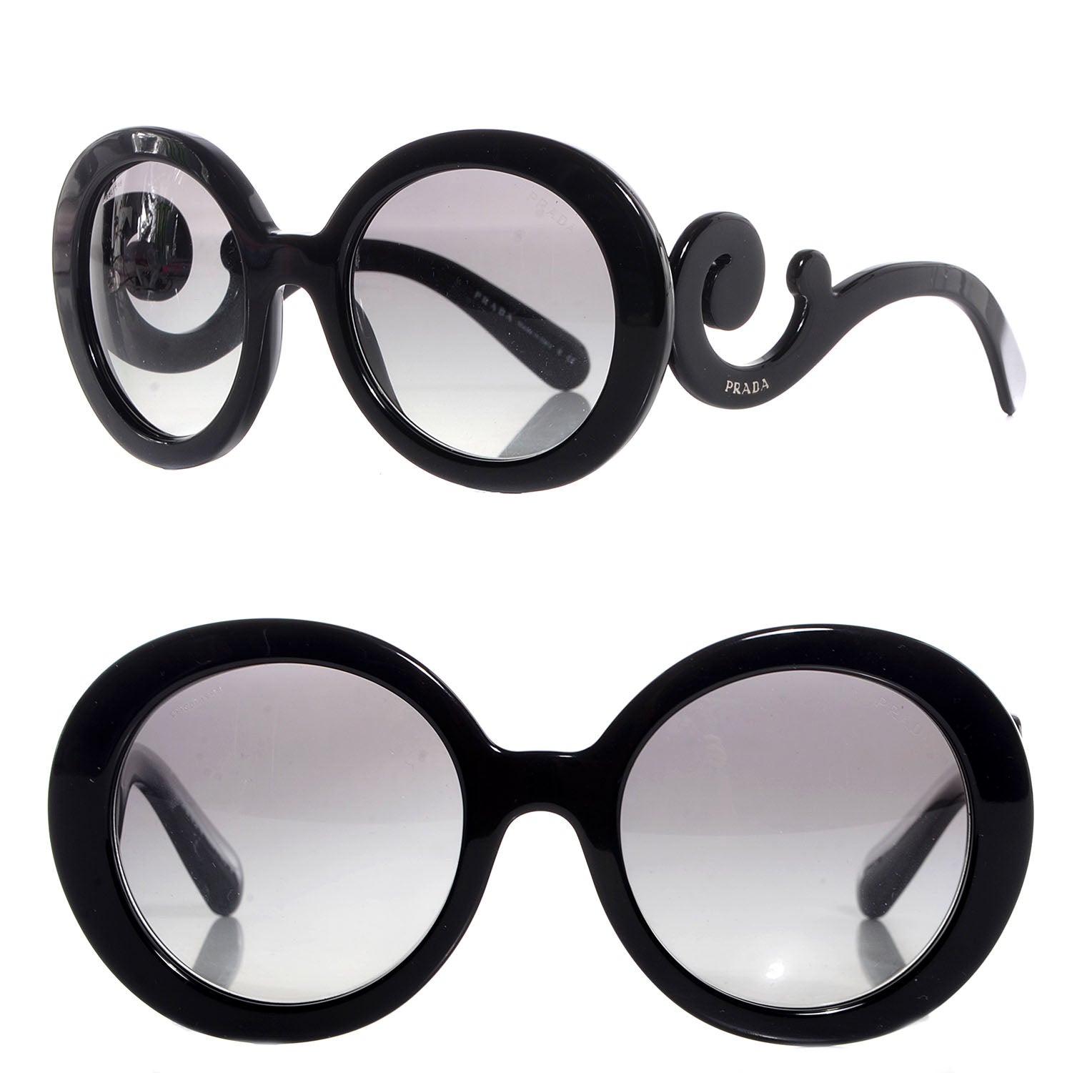 Prada Baroque Sunglasses SPR 27N Black 1 of 5