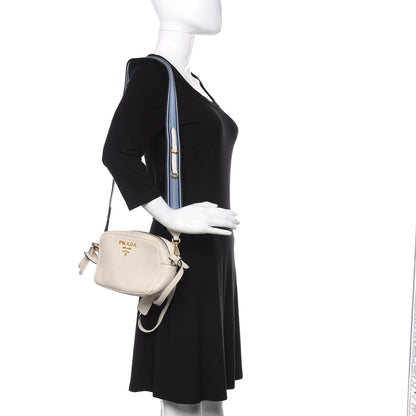 Prada Vitello Daino Camera Crossbody Bianco 3 of 10