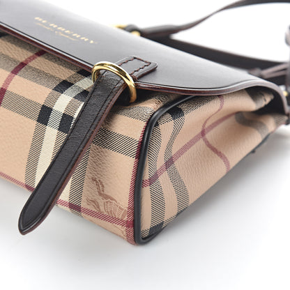 Burberry Haymarket Check Baby Bridle Saddle Bag Dark Clove Brown 7 of 7