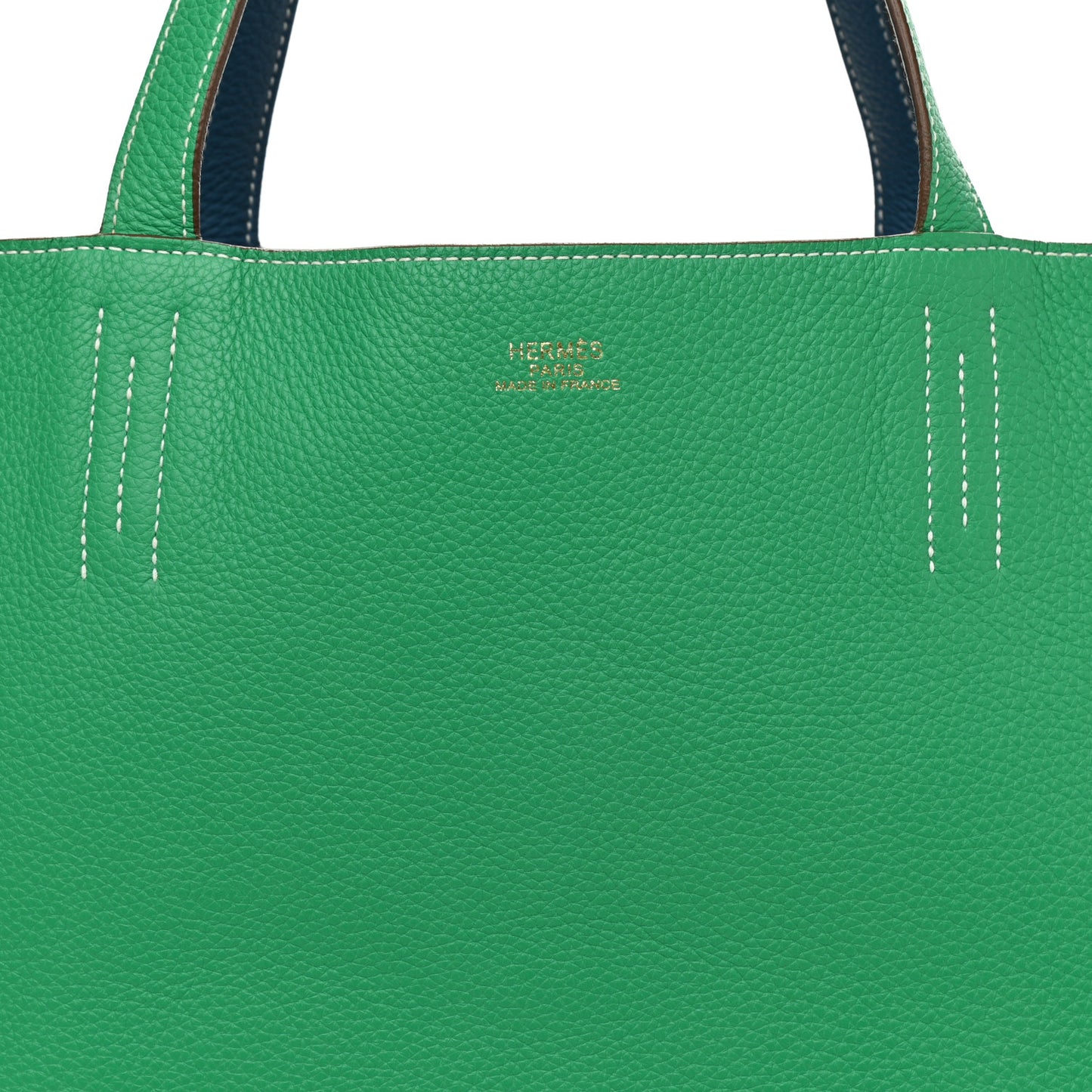 Taurillon Clemence Double Sens 36 Reversible Tote Menthe Colvert
