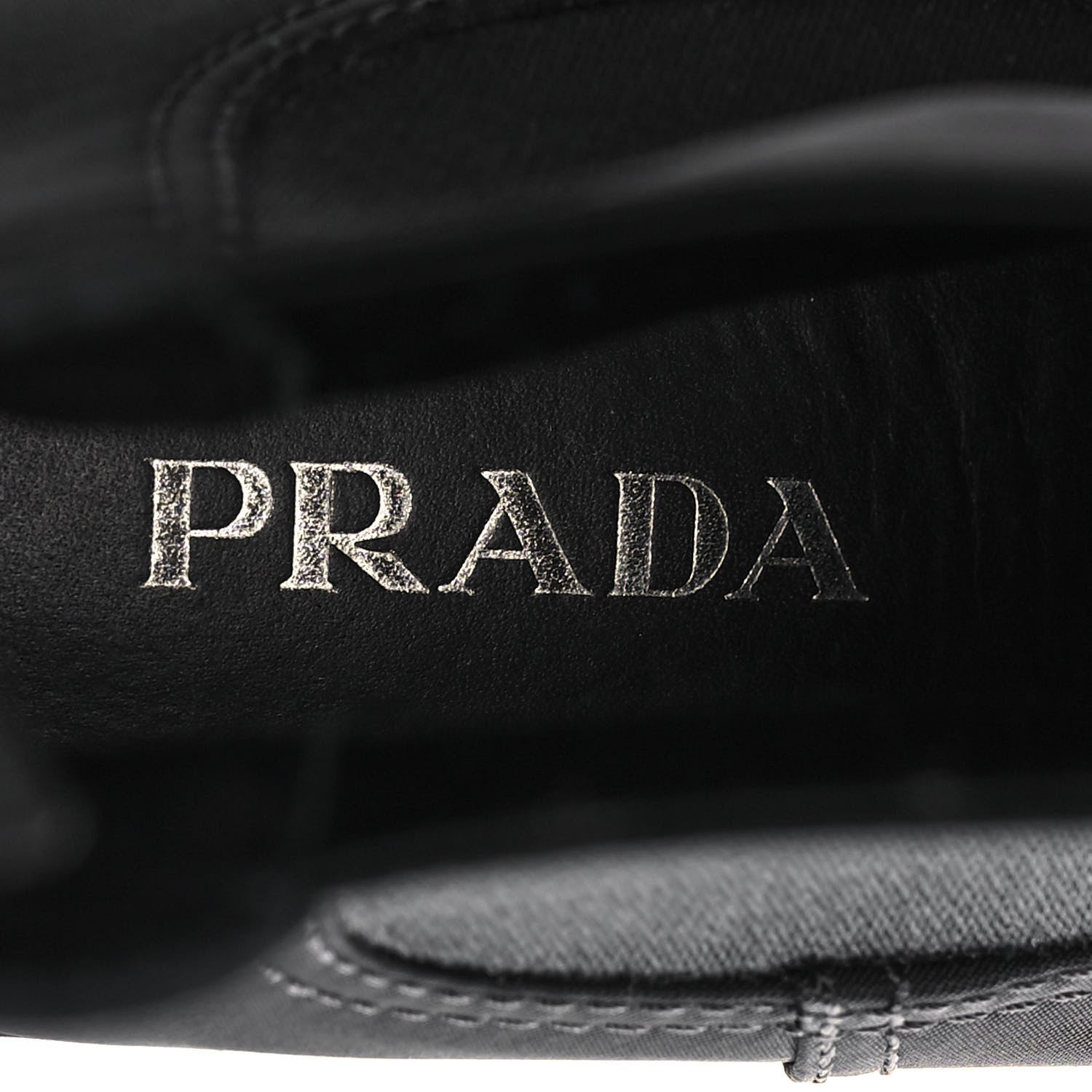 Prada Nylon Lug Sole Chelsea 55mm Boots 39 Black 7 of 12