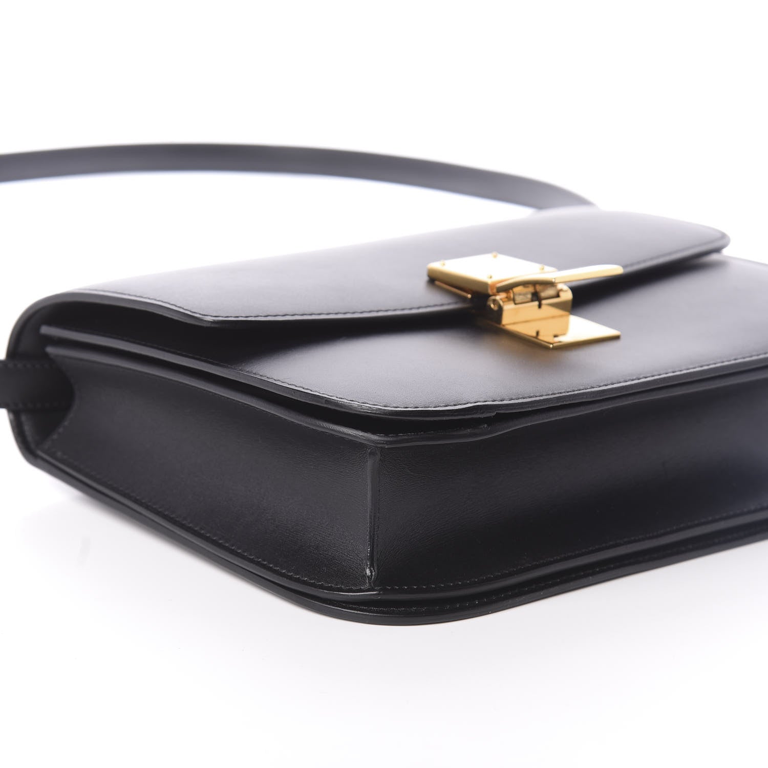 Celine Box Calfskin Medium Classic Box Flap Bag Black 7 of 10