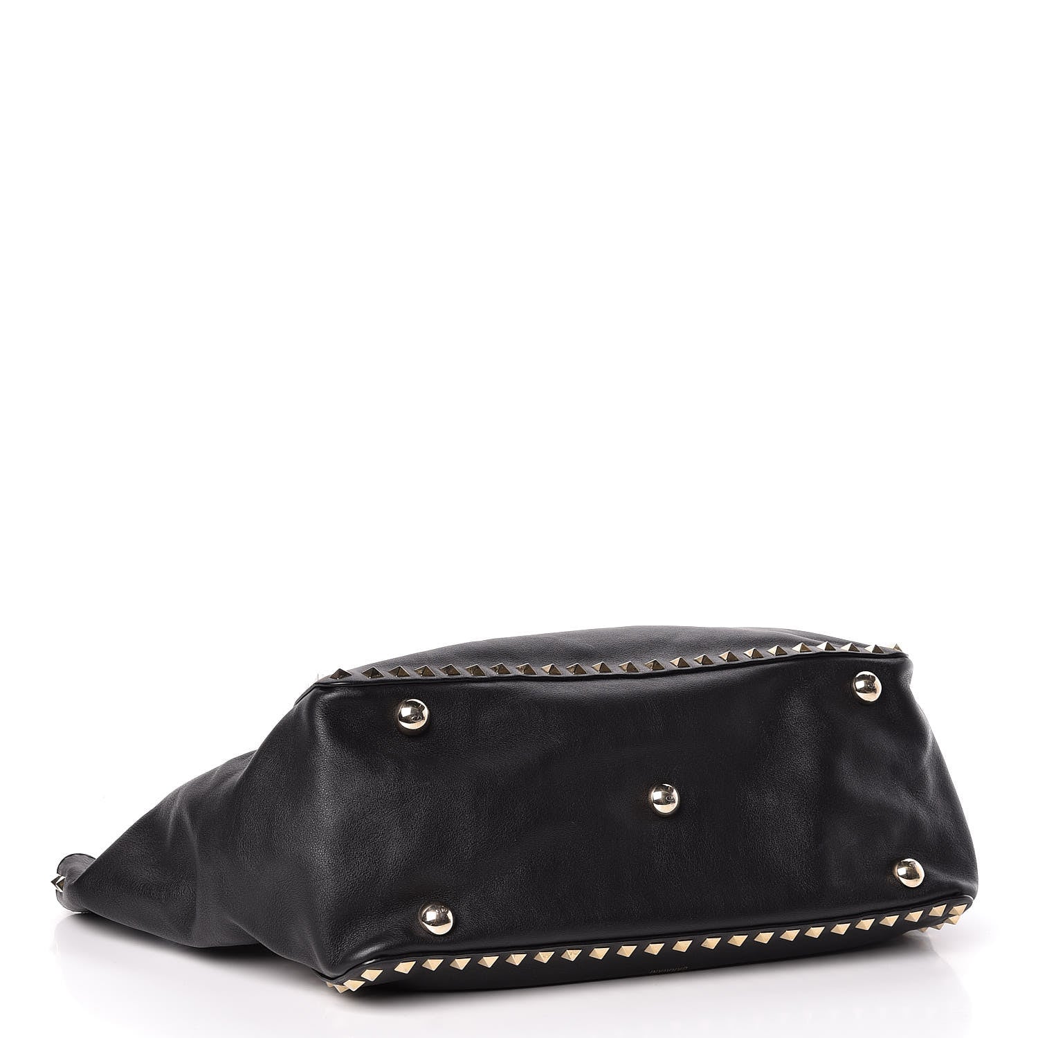 Valentino Garavani Vitello Medium Rockstud Tote Black 5 of 10