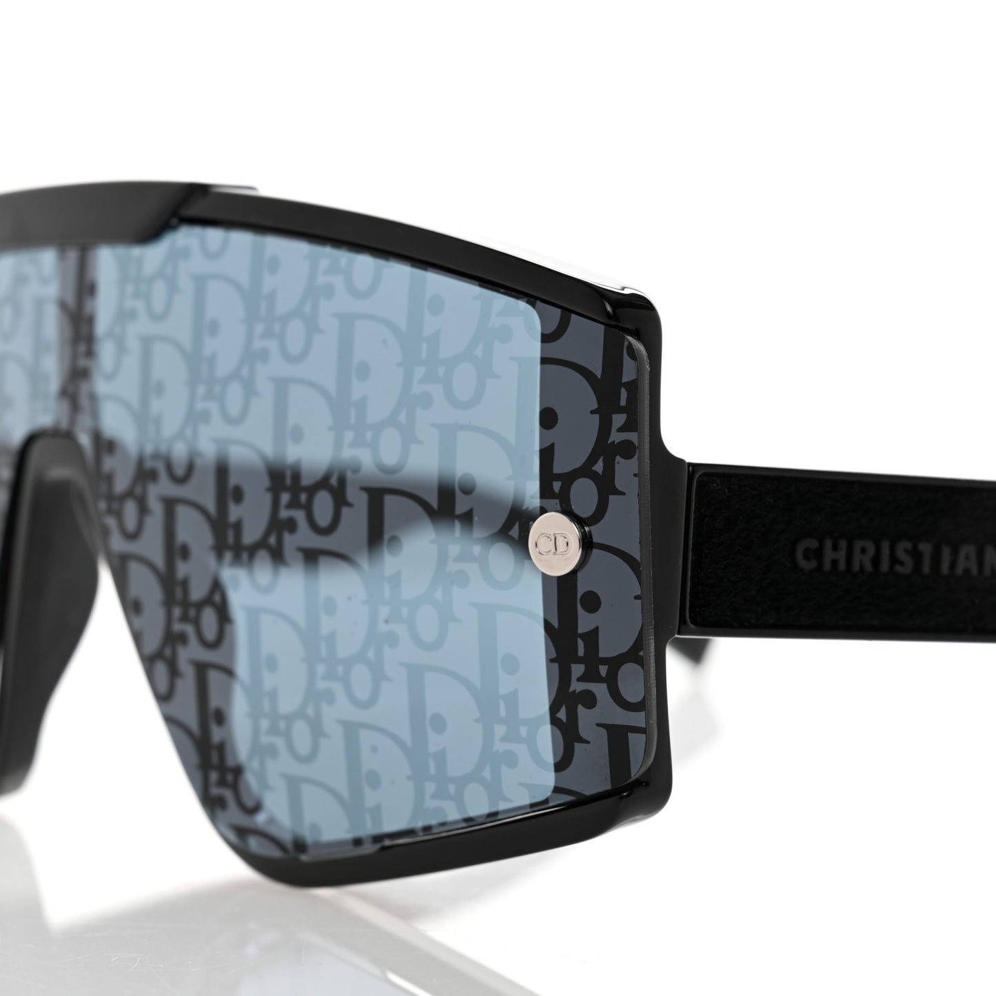 Acetate Diorxtrem MU Oblique Mask Sunglasses Black