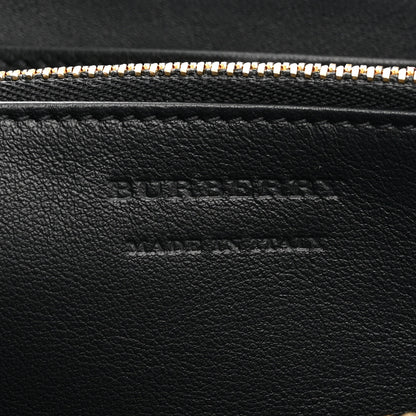 Burberry Grainy Calfskin House Check Elmore Zip Around Wallet Black 6 of 7