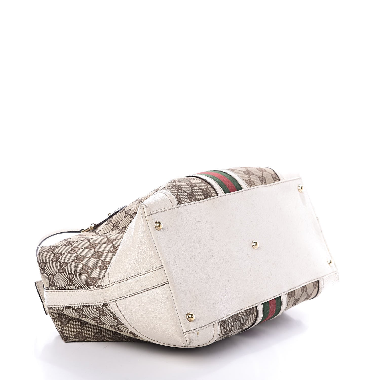 Gucci Monogram Web Large Treasure Boston Tote Beige 4 of 16