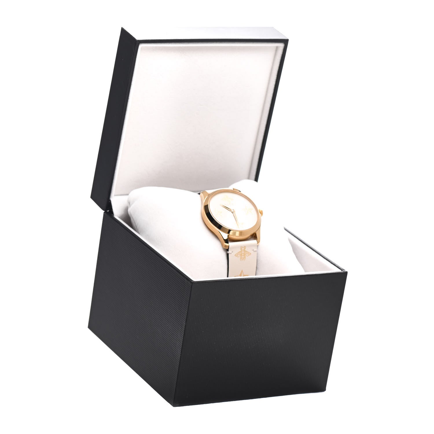 Gucci Stainless Steel Calfskin 38mm G-Timeless Bee Star Quartz Watch White 5 of 5