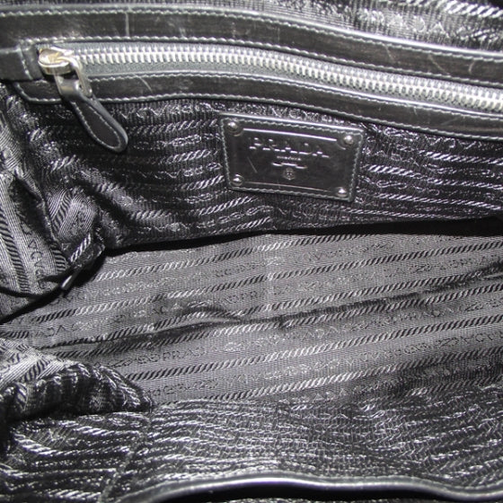 Prada Nappa Studded Trunk Bag Talco Black 6 of 16