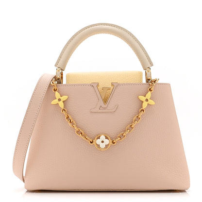 Louis Vuitton Taurillon Enamel Flower Chain Capucines BB Beige Yellow Creme 1 of 9