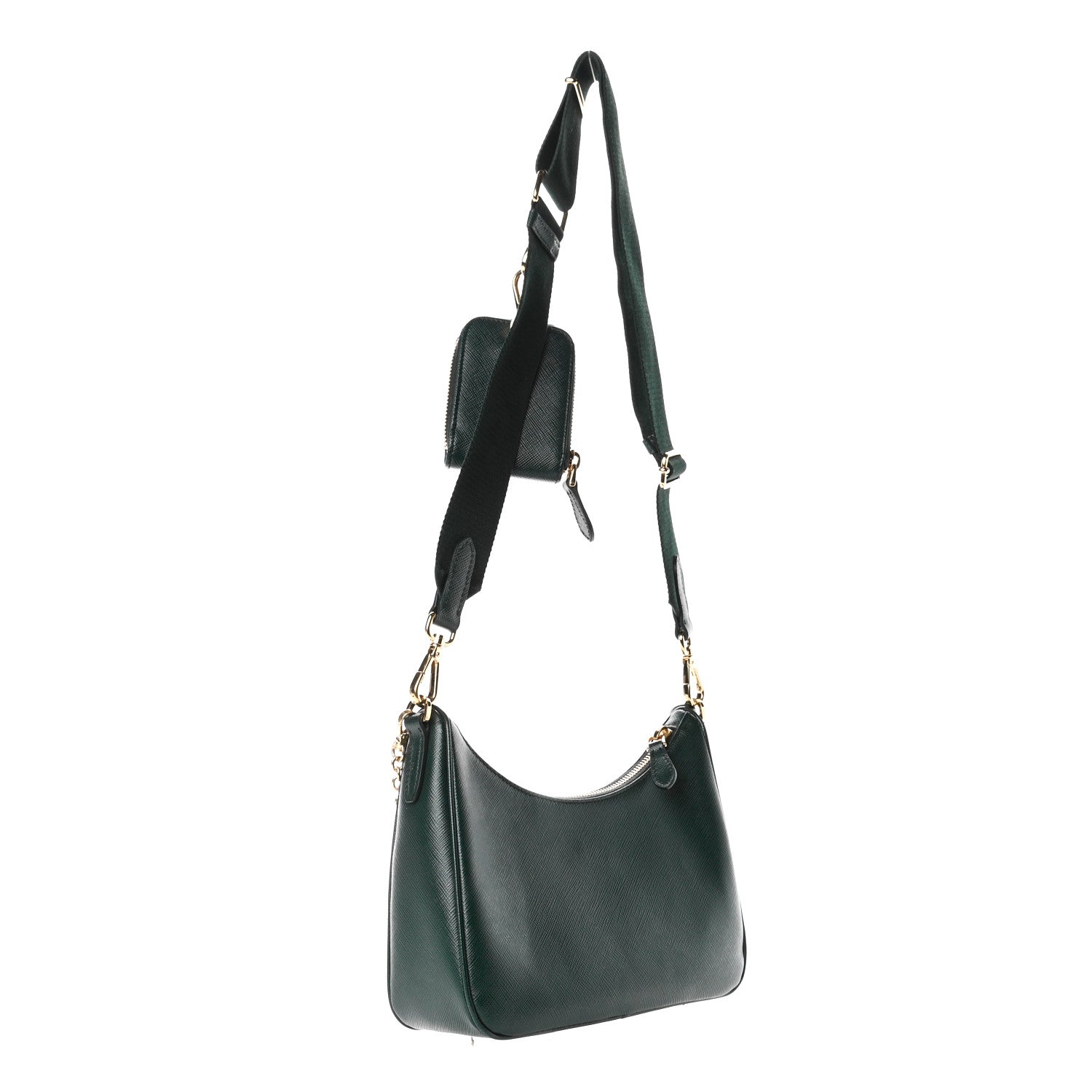 Prada Saffiano Lux Re-Edition 2005 Shoulder Bag Smeraldo 2 of 4